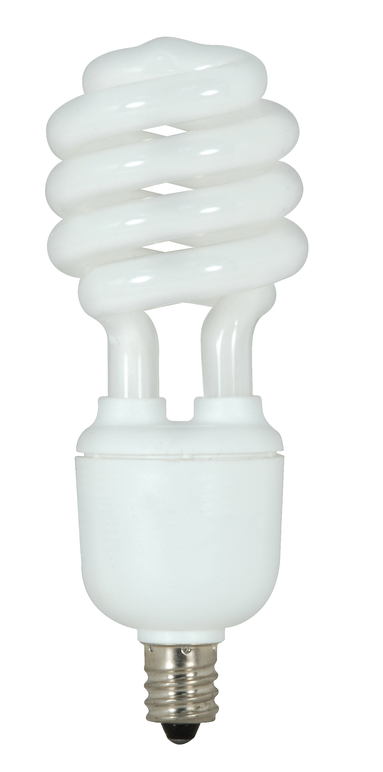 13W T2 Ultra Mini Spiral CFL Candelabra Base 2700K 120V 